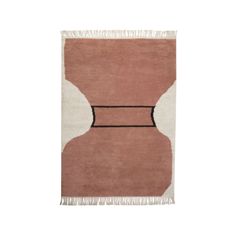Silhouette flossa rug, Dusty red, 200x300 cm Kateha