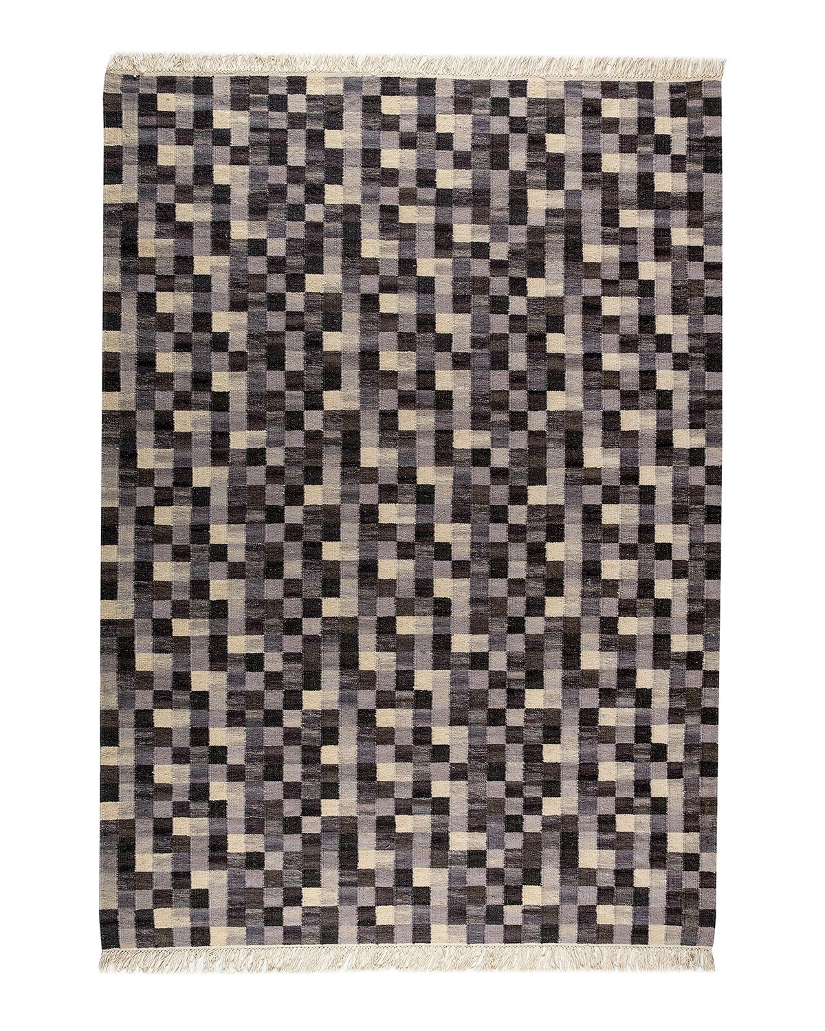 Kateha Small box handwoven rug grey 300x200 | Scandinavian Design | Wool rugs | Multi