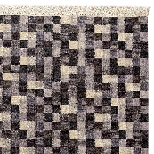 Small box handwoven rug grey, 300x200 Kateha
