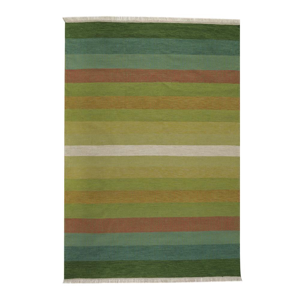 Kateha Tofta wave rug 170 x 240 cm Green | Scandinavian Design | Wool rugs | White