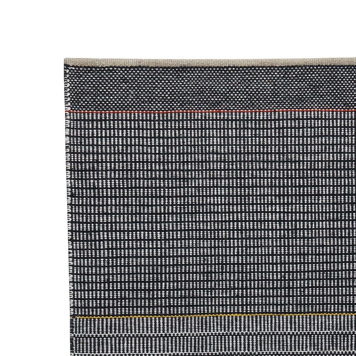 Tribulus One wool carpet 80x250 cm - black, white, red, yellow - Kateha