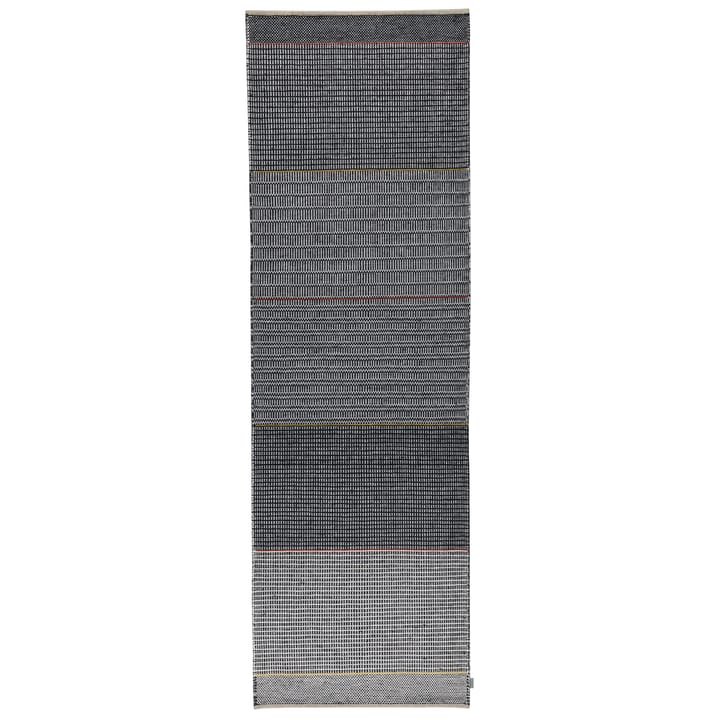 Tribulus One wool carpet 80x250 cm - black, white, red, yellow - Kateha