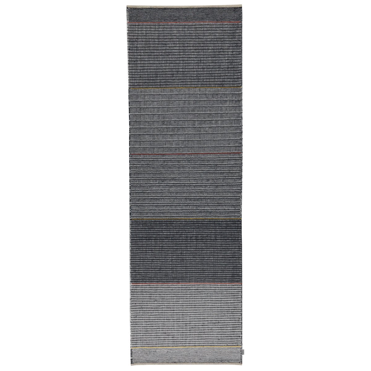 Kateha trib One wool carpet 80x250 cm black, white, red, yellow