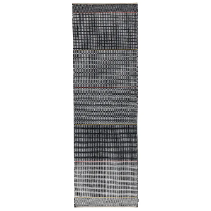 Tribulus One wool carpet 80x250 cm - Black/white/red/yellow - Kateha