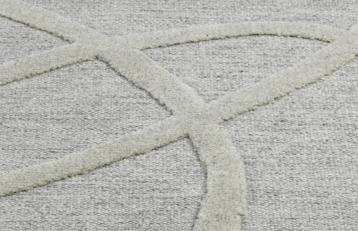 Verbena wool rug, White, 200x300 cm Kateha