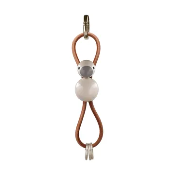 Kaj Bojesen bird keyring - Sand, natural leather - Kay Bojesen Denmark
