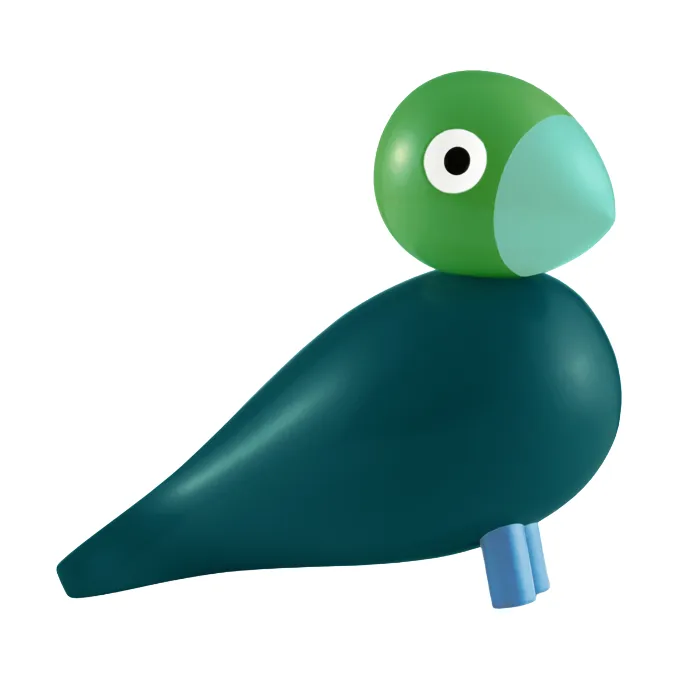 Kaj Bojesen Year Bird 2026 Birch, Dark green Kay Bojesen Denmark