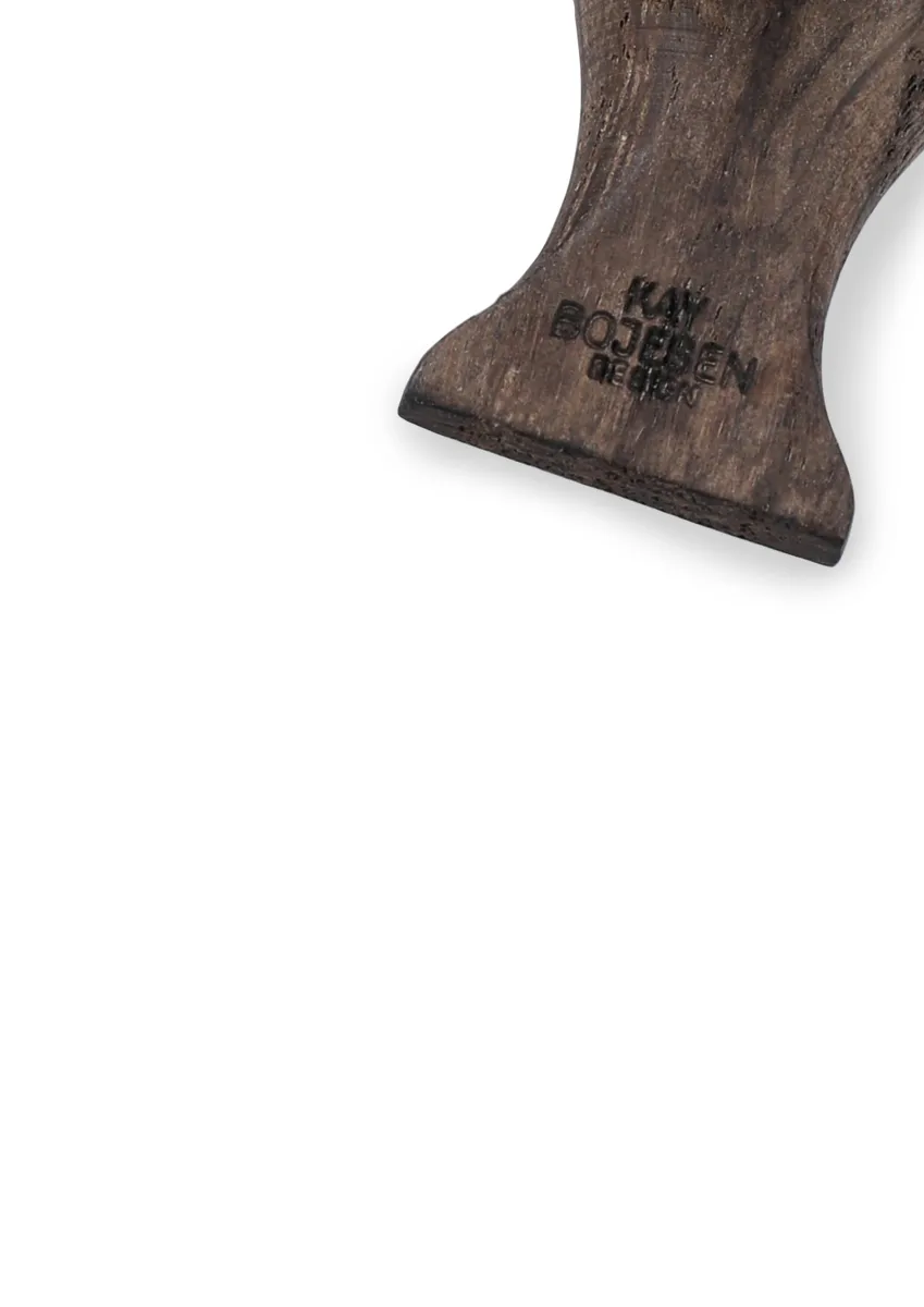 Kay Bojesen bird keyring, Smoked oak, black leather Kay Bojesen Denmark