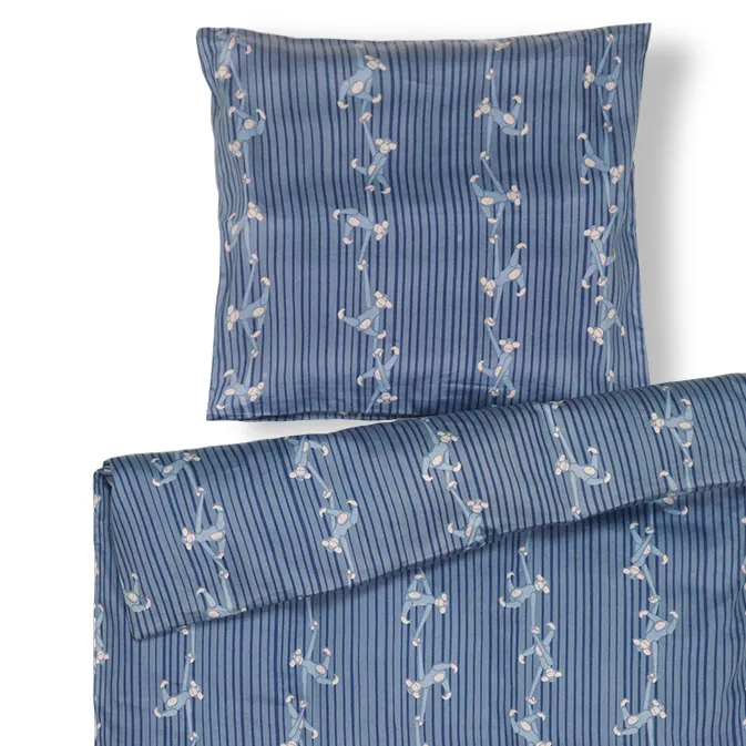 Kay Bojesen duvet cover set monkey 100x140 cm, Blue Kay Bojesen Denmark