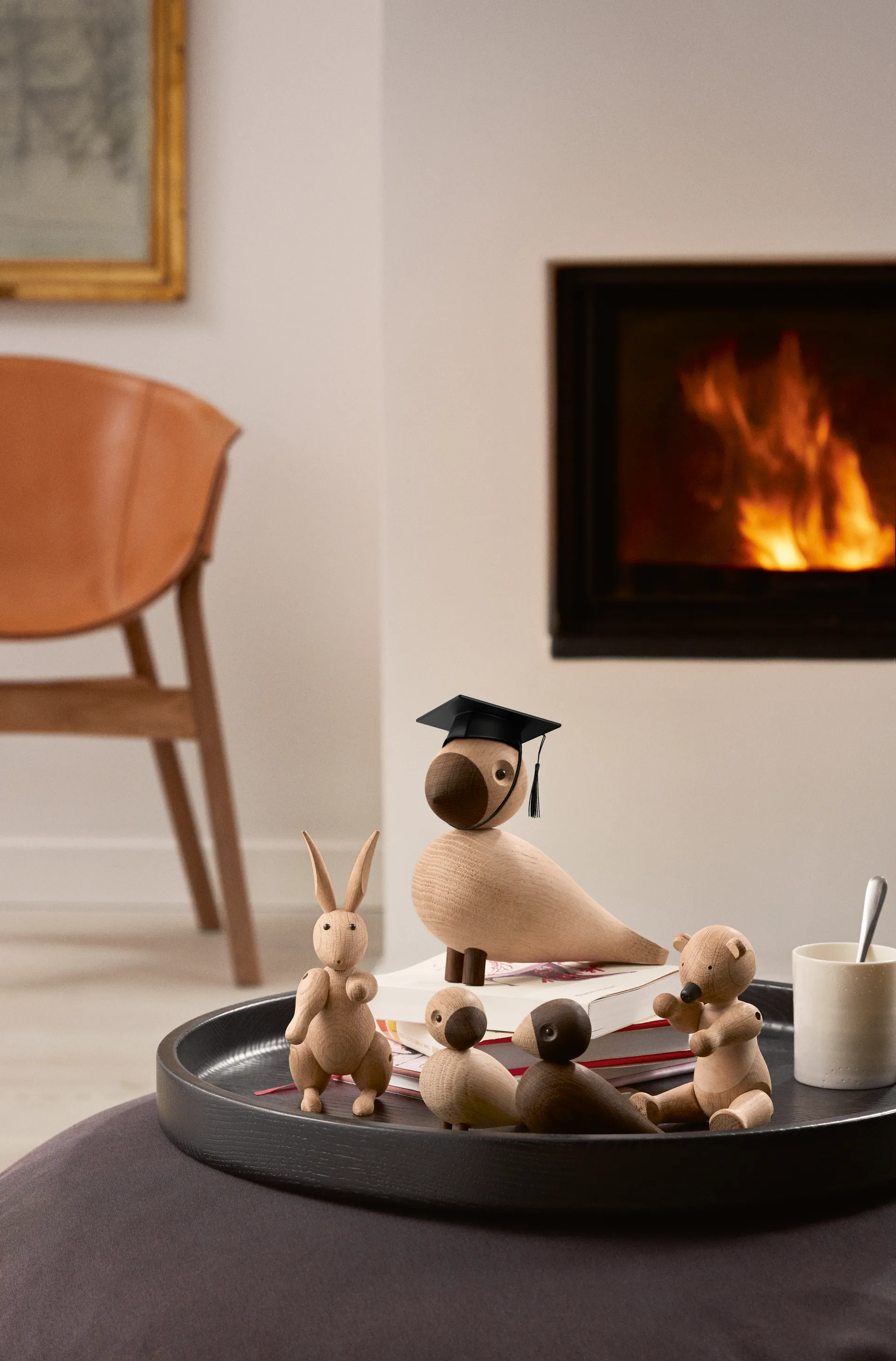 Kay Bojesen graduation cap for monkey small, Black Kay Bojesen Denmark