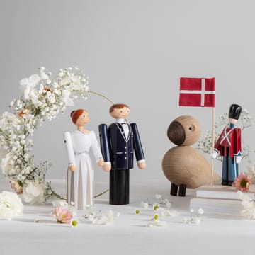 Kay Bojesen groom - Blue-black and white, 18 cm - Kay Bojesen Denmark