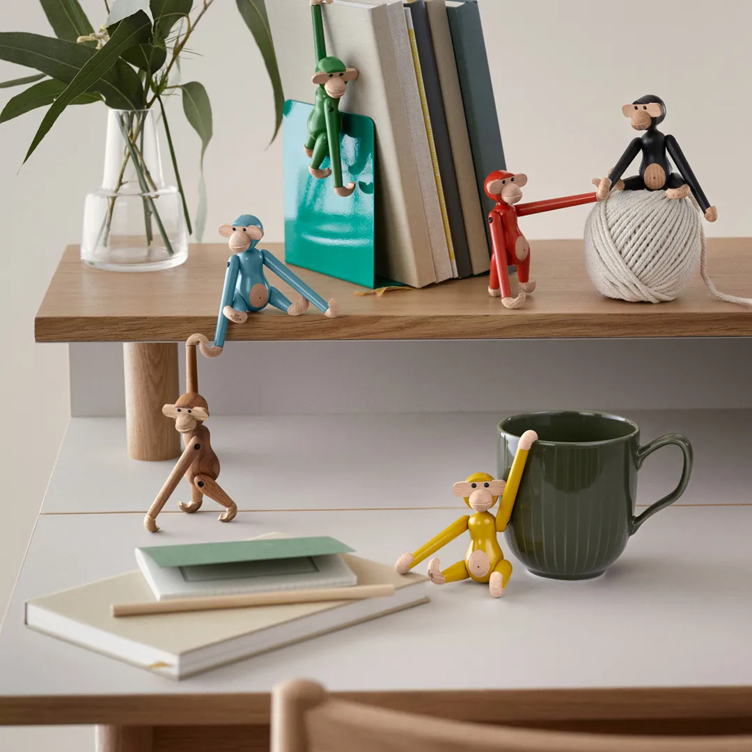 Kay Bojesen mini vintage monkey, Green Kay Bojesen Denmark