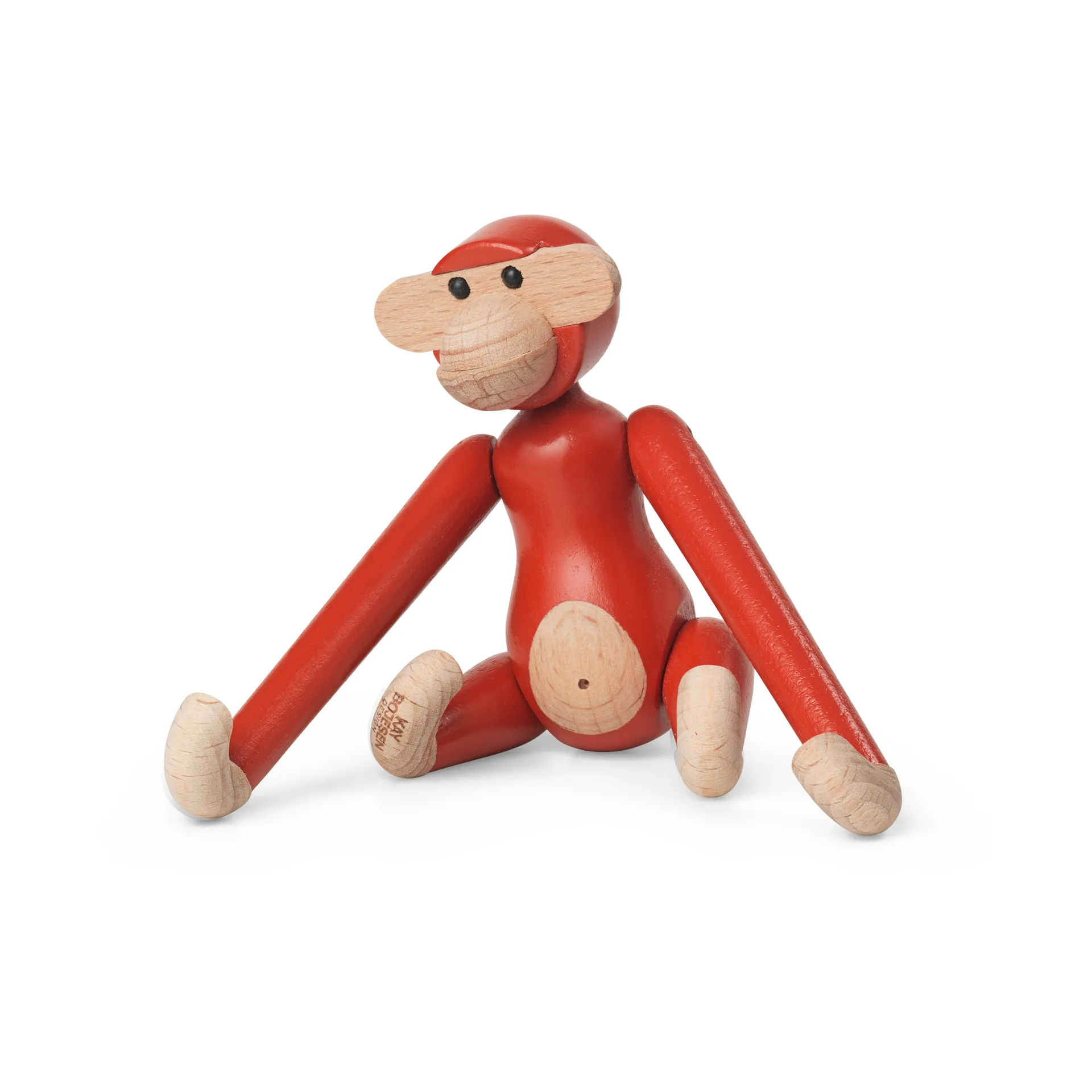 Kay Bojesen mini vintage monkey, Red Kay Bojesen Denmark