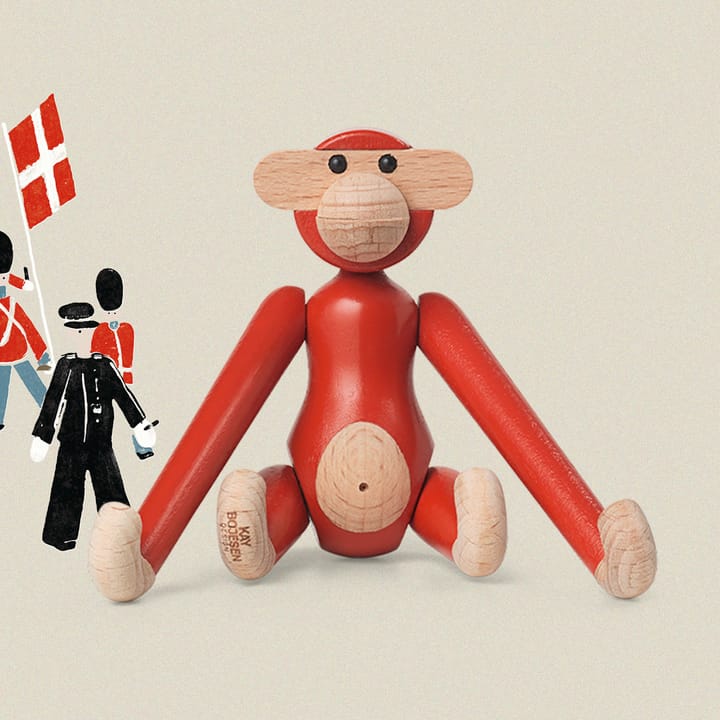 Kay Bojesen mini vintage monkey - Red - Kay Bojesen Denmark