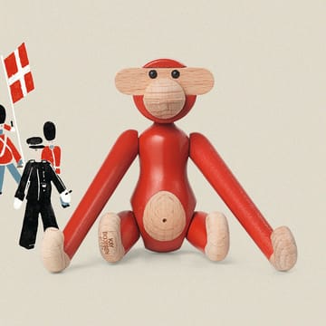 Kay Bojesen mini vintage monkey - Red - Kay Bojesen Denmark