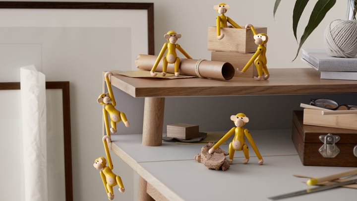 Kay Bojesen mini vintage monkey, Yellow Kay Bojesen Denmark