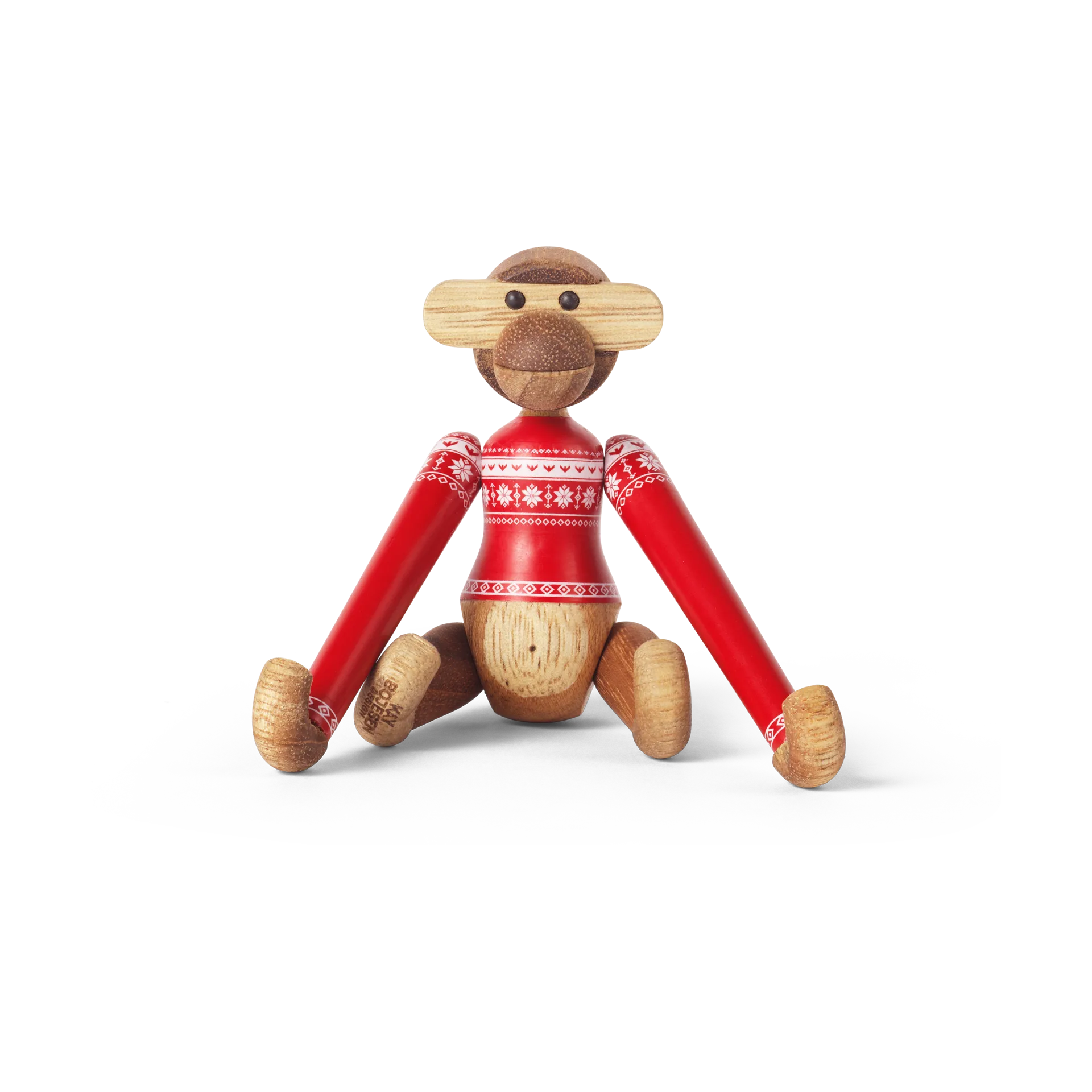 Kay Bojesen monkey mini Christmas Jumper 2024, Teak-Limba Kay Bojesen Denmark