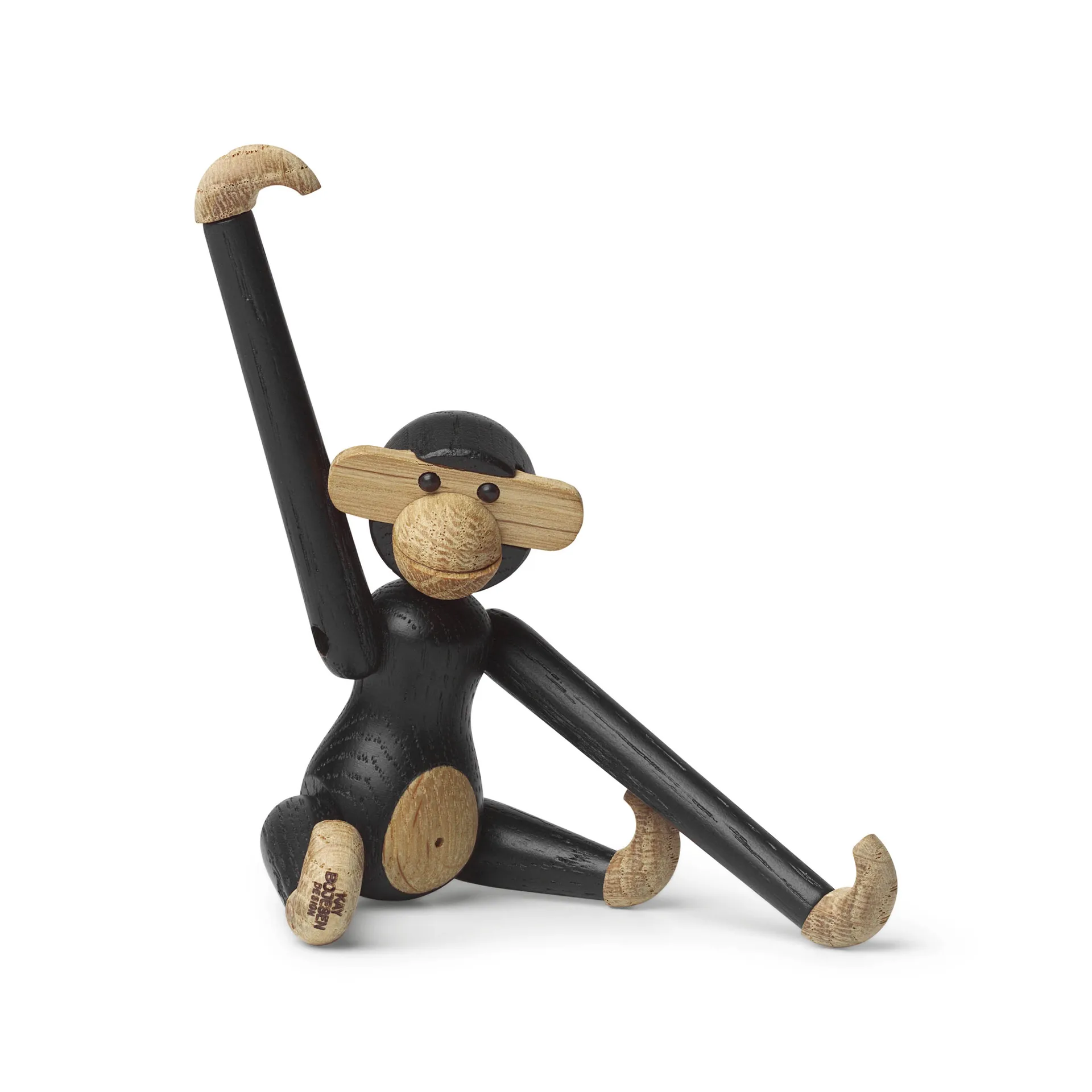 Kay Bojesen monkey mini, Dark-stained oak Kay Bojesen Denmark