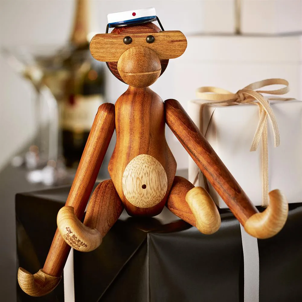 Kay Bojesen monkey with blue student cap from Kay Bojesen Denmark
