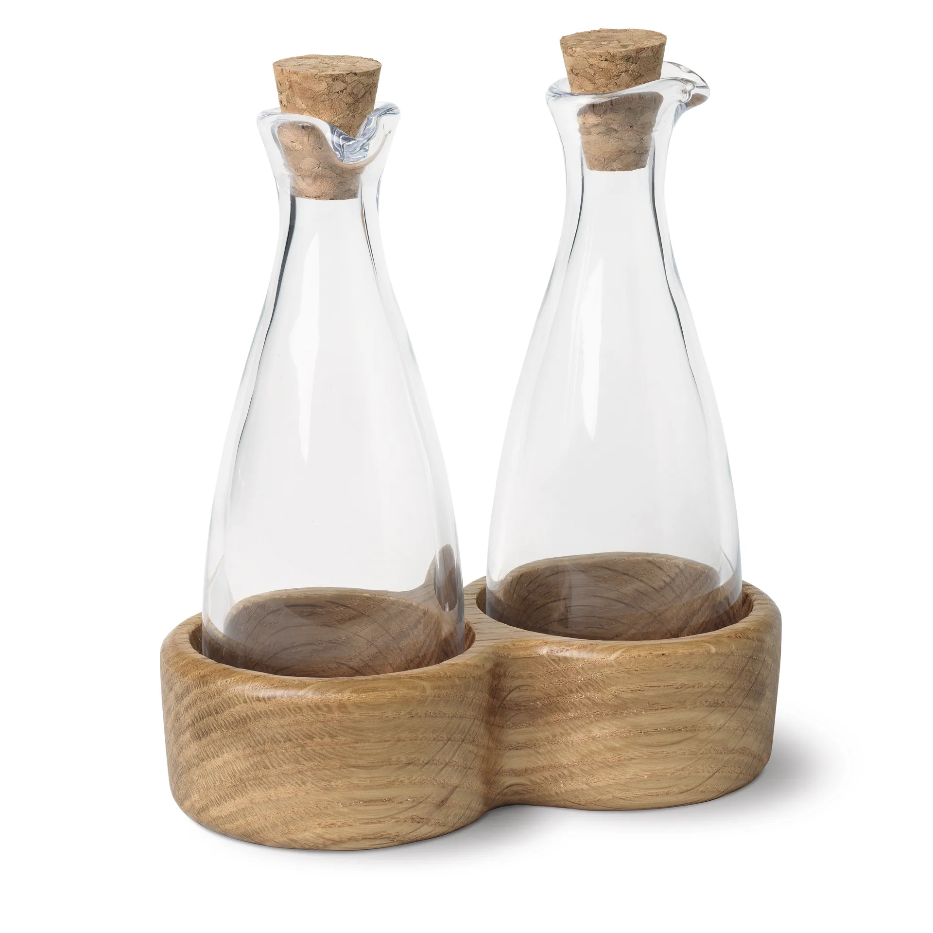 Kay Bojesen oil & vinegar bottle, Oak Kay Bojesen Denmark