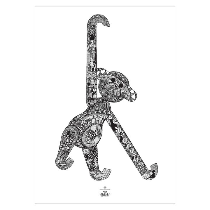 Kay Bojesen poster monkey, 50x70 cm Kay Bojesen Denmark