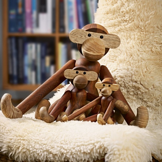 人気特価激安 Bojesen Kay wooden Denmark Bojesen Kay from medium monkey 置物