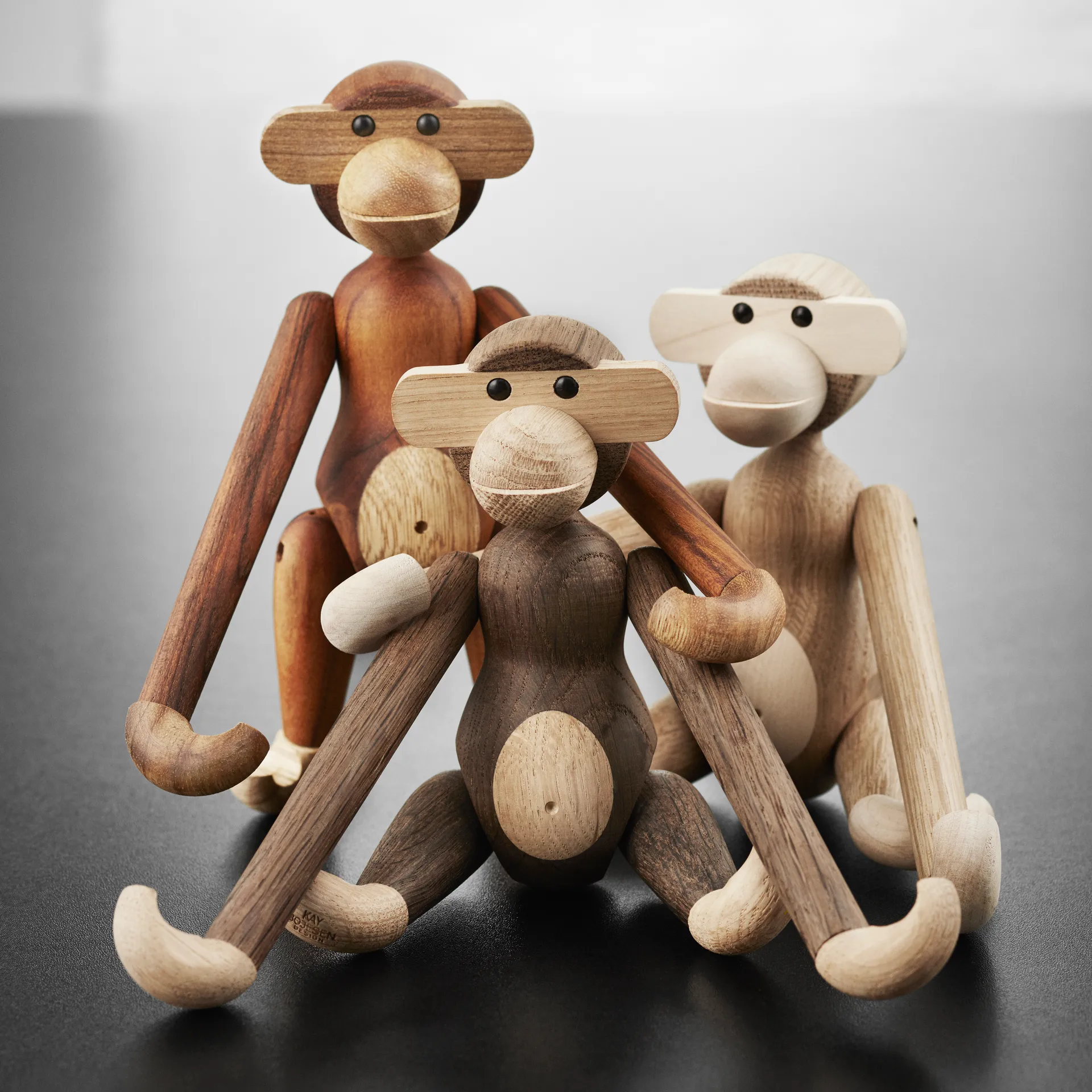 Kay Bojesen wooden monkey small, Oak-smoked oak Kay Bojesen Denmark