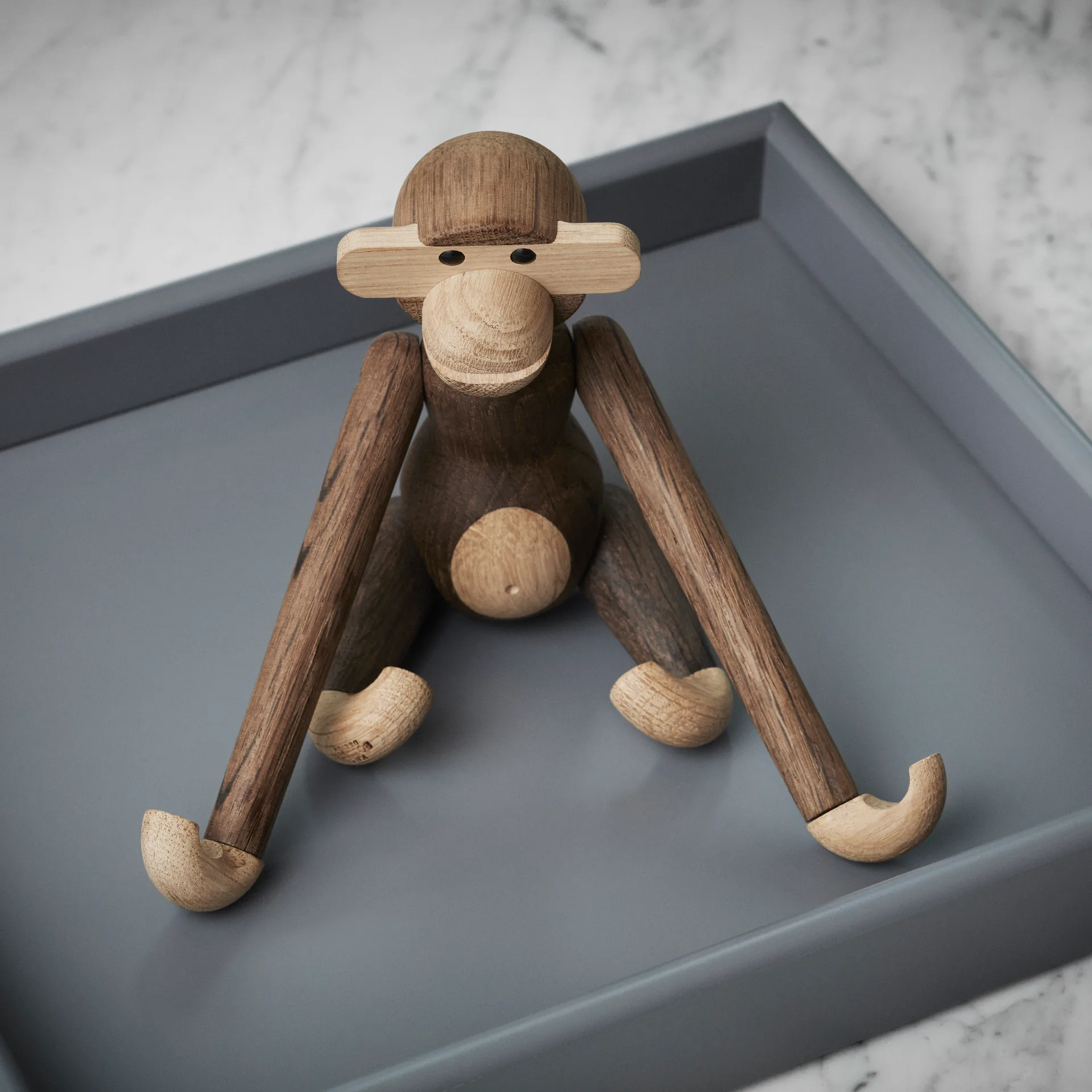 Kay Bojesen wooden monkey small, Oak-smoked oak Kay Bojesen Denmark