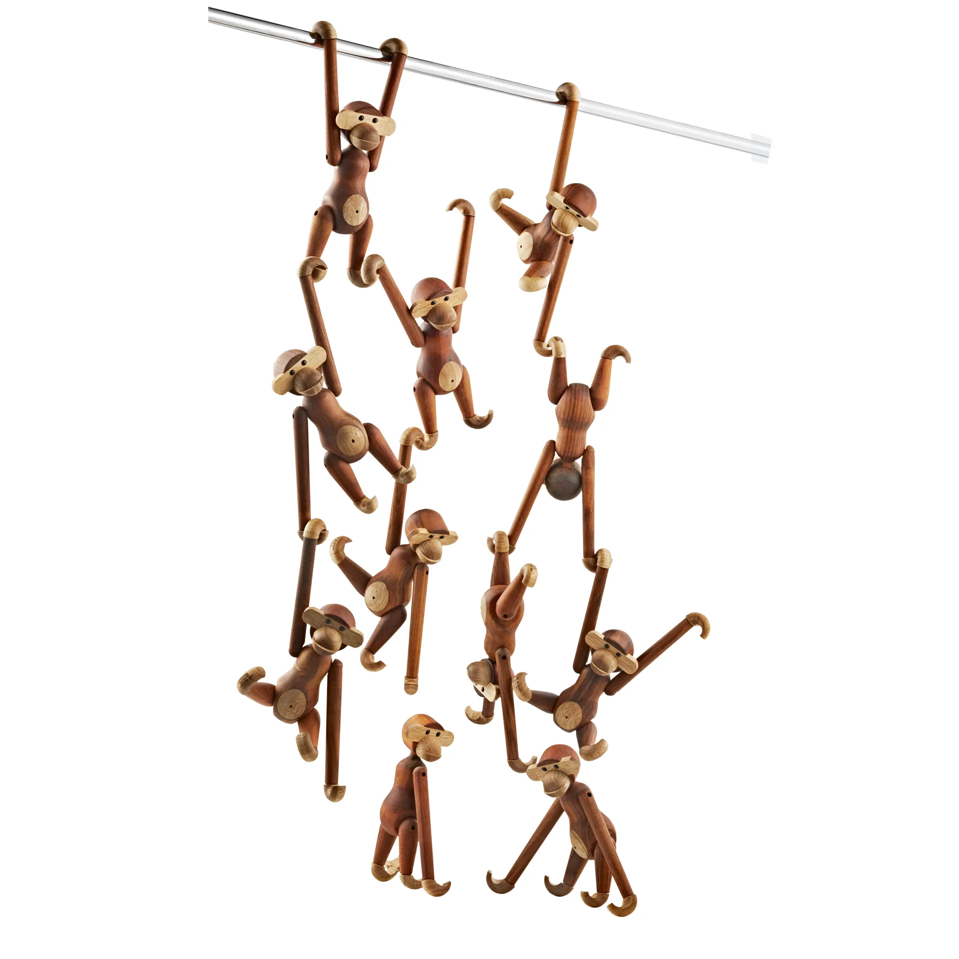 Kay Bojesen wooden monkey small, Teak-limba wood 20 cm Kay Bojesen Denmark