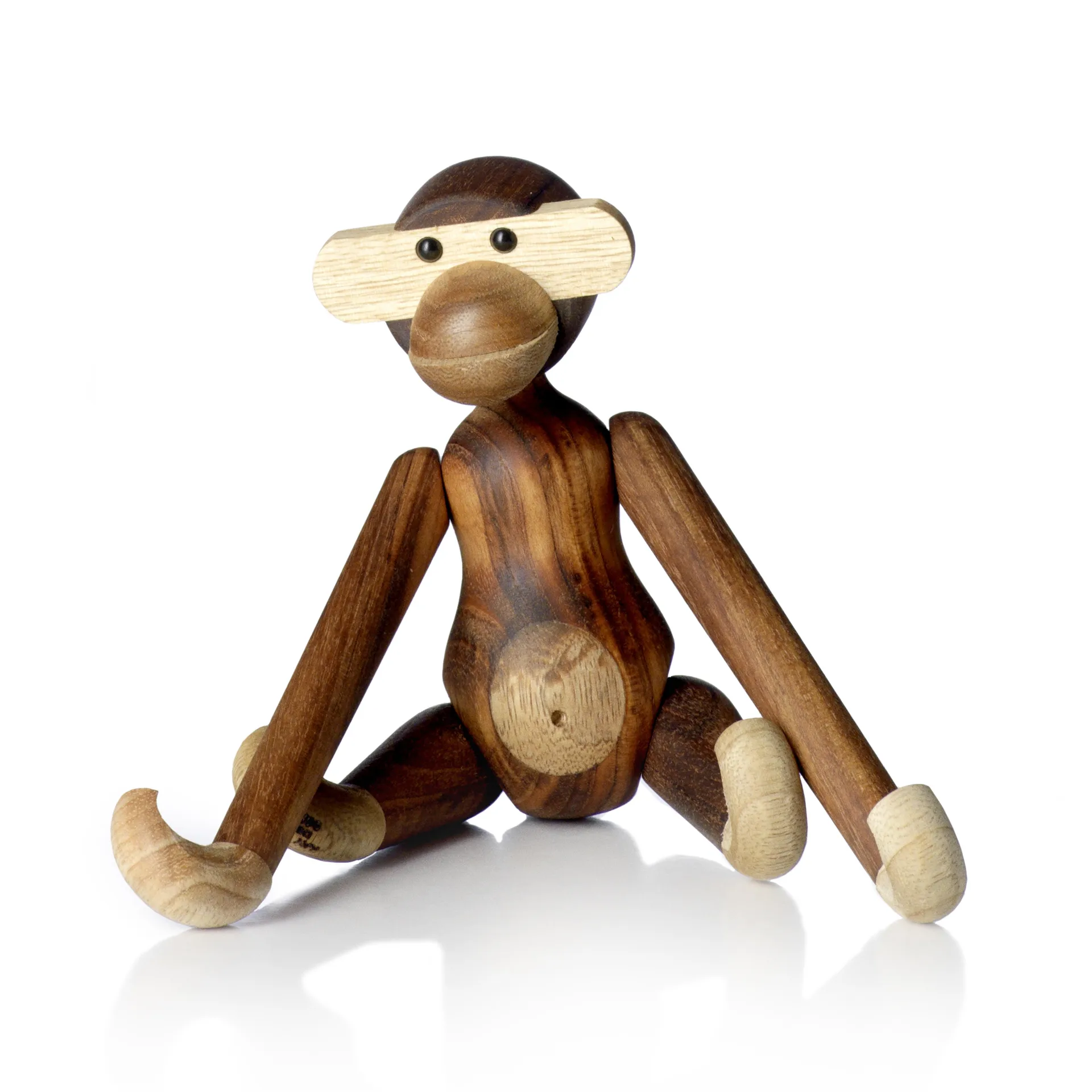 Kay Bojesen wooden monkey small, Teak-limba wood 20 cm Kay Bojesen Denmark