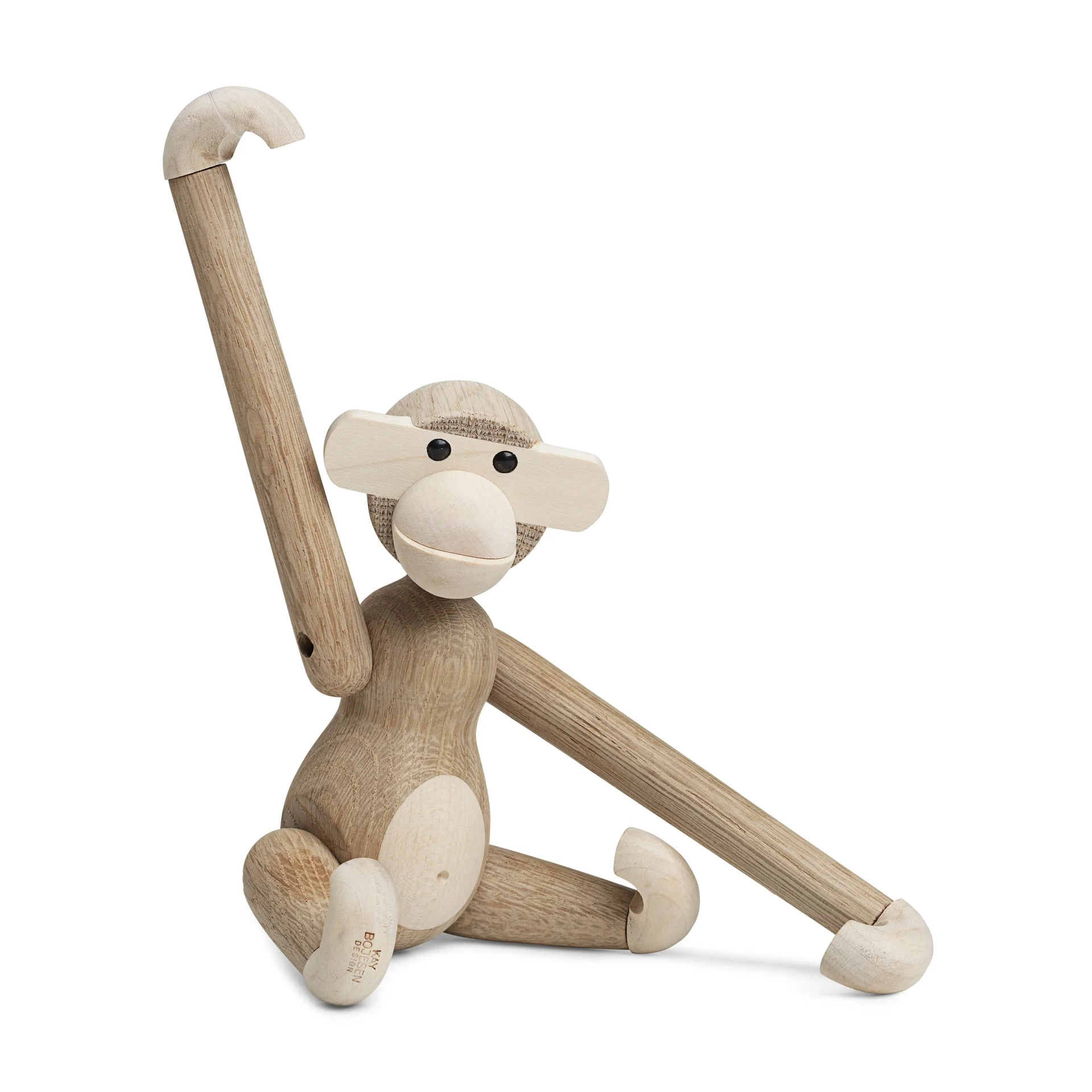 Kay Bojesen wooden monkey small, Untreated oak and maple Kay Bojesen Denmark
