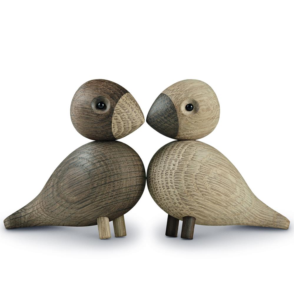 Kay Bojesen Denmark Lovebirds 2-pack | Scandinavian Design | Wooden figures | Brown