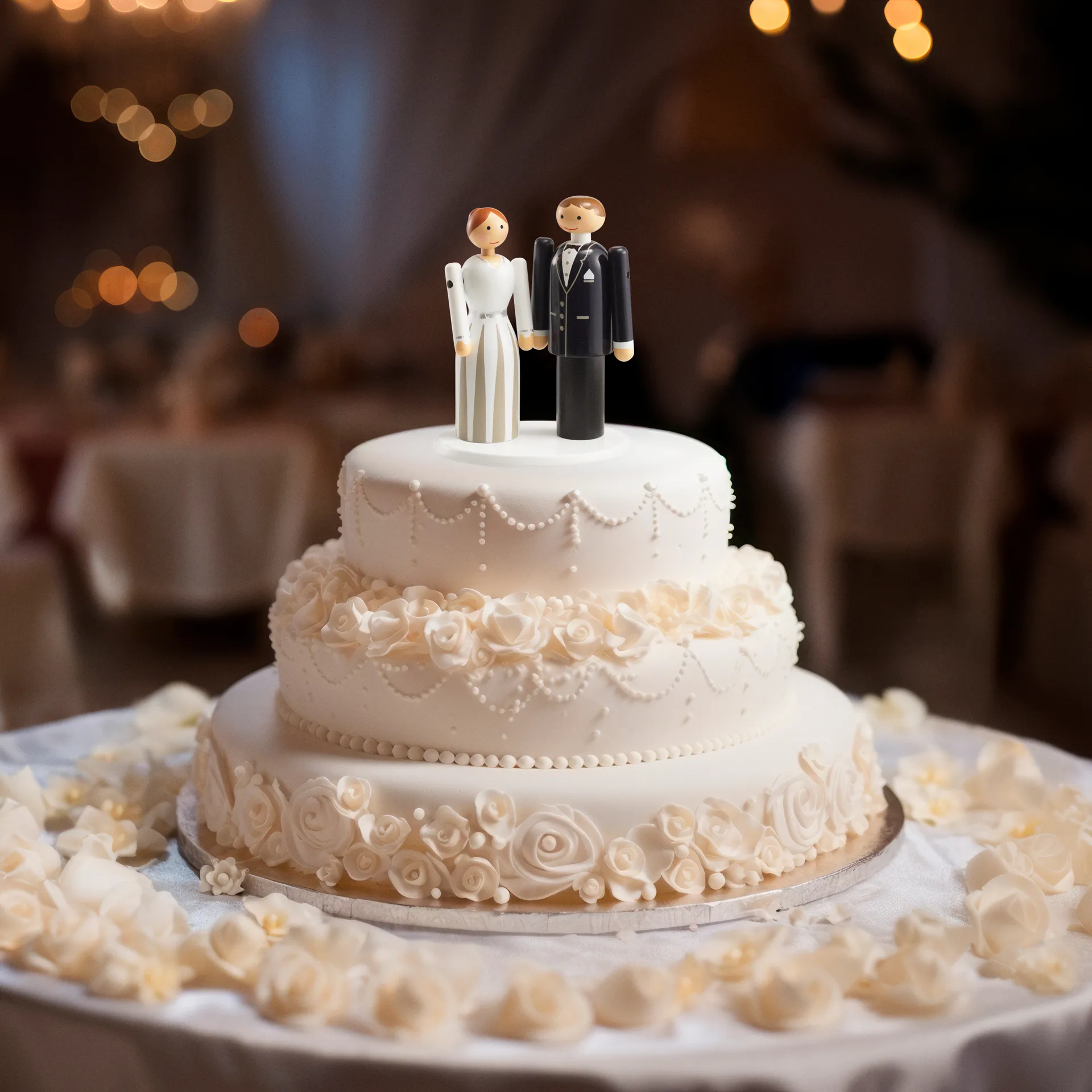 Platform for Kay Bojesen bridal pair, White Kay Bojesen Denmark