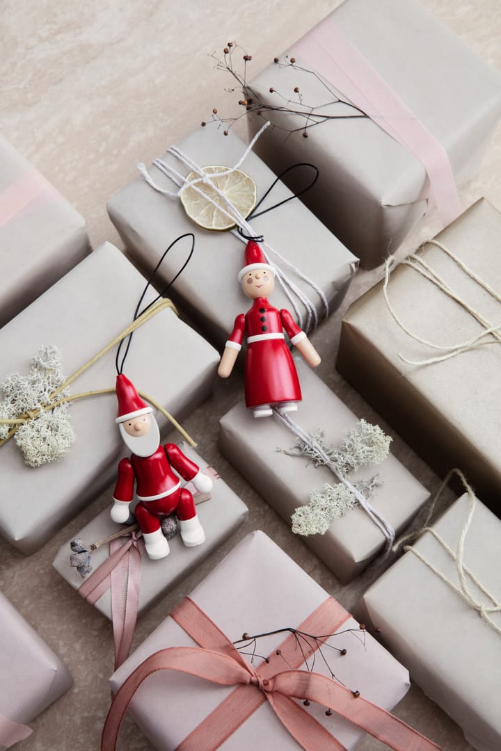 Santa and Mrs Claus 10 cm, Red Kay Bojesen Denmark