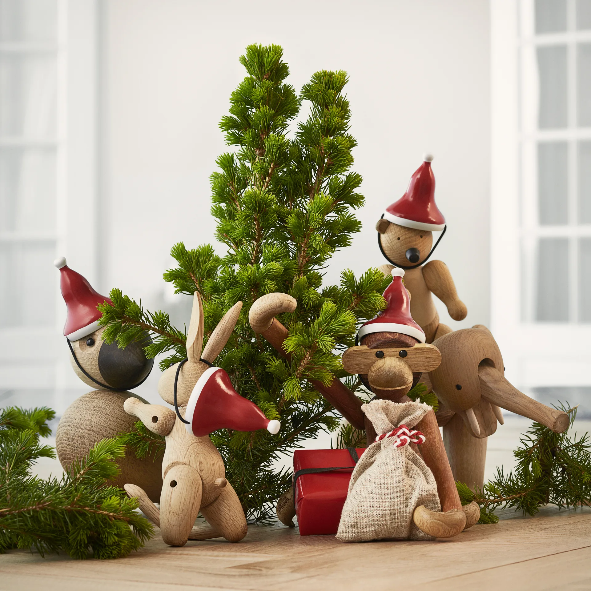 Small monkey with Christmas hat Kay Bojesen Denmark