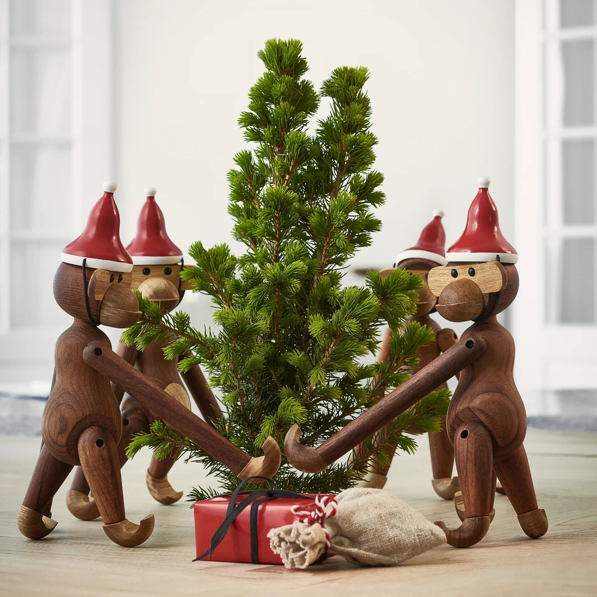 Small monkey with Christmas hat Kay Bojesen Denmark