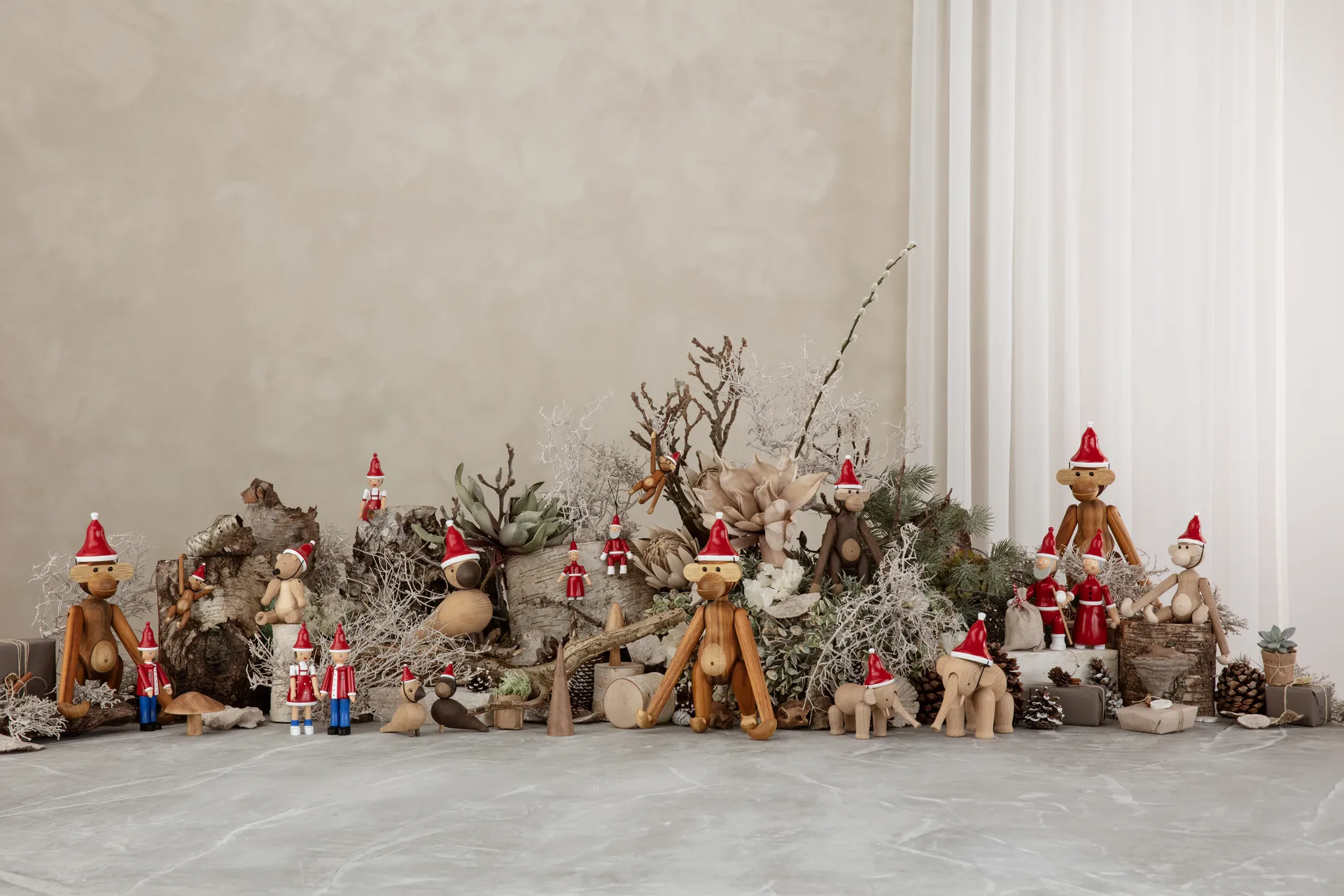 Small monkey with Christmas hat,  Kay Bojesen Denmark