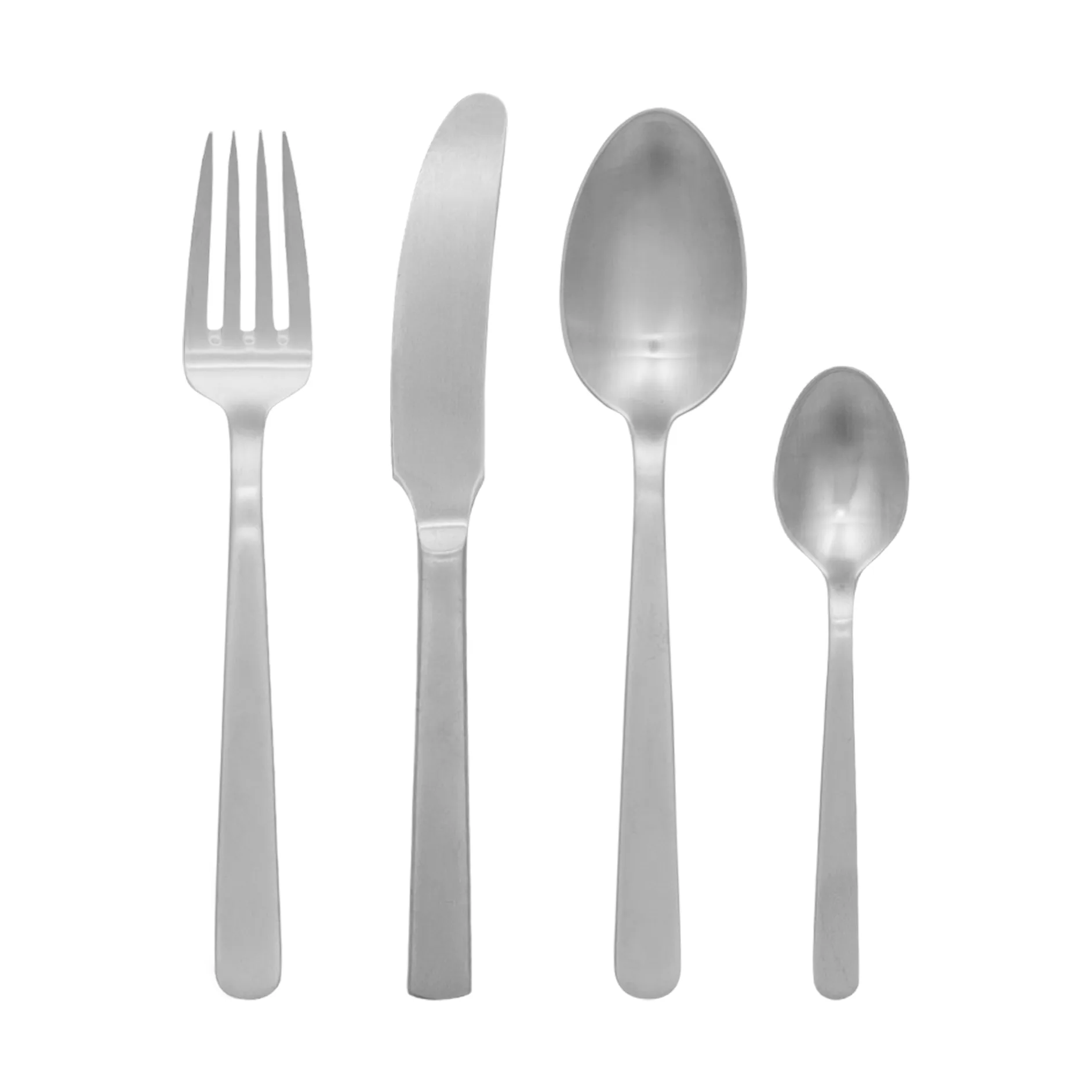 Grand Prix cutlery 4 pieces, Matte steel Kay Bojesen