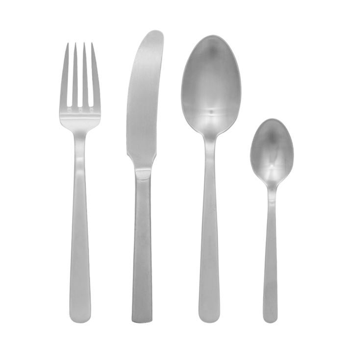 Grand Prix cutlery 4 pieces - Matte steel - Kay Bojesen