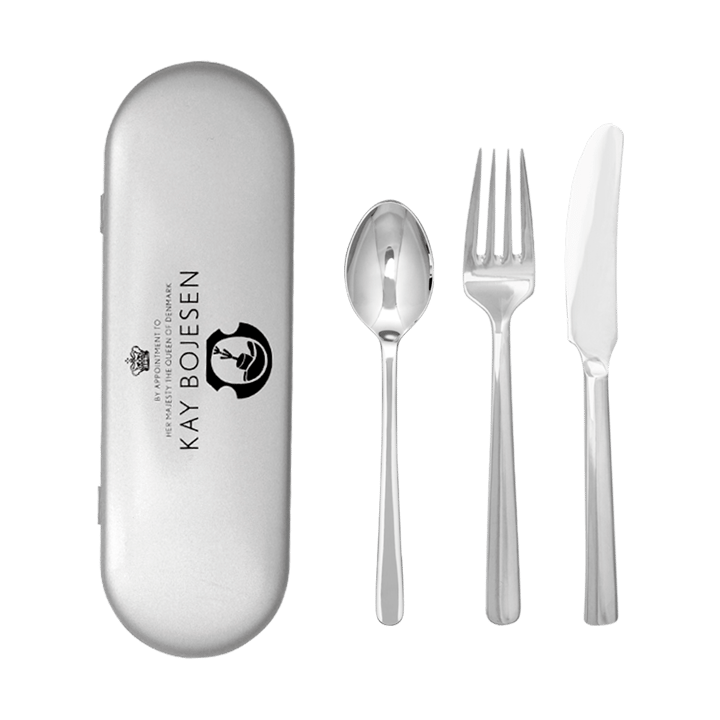 Grand Prix cutlery travel kit 3 pieces - Polished steel - Kay Bojesen