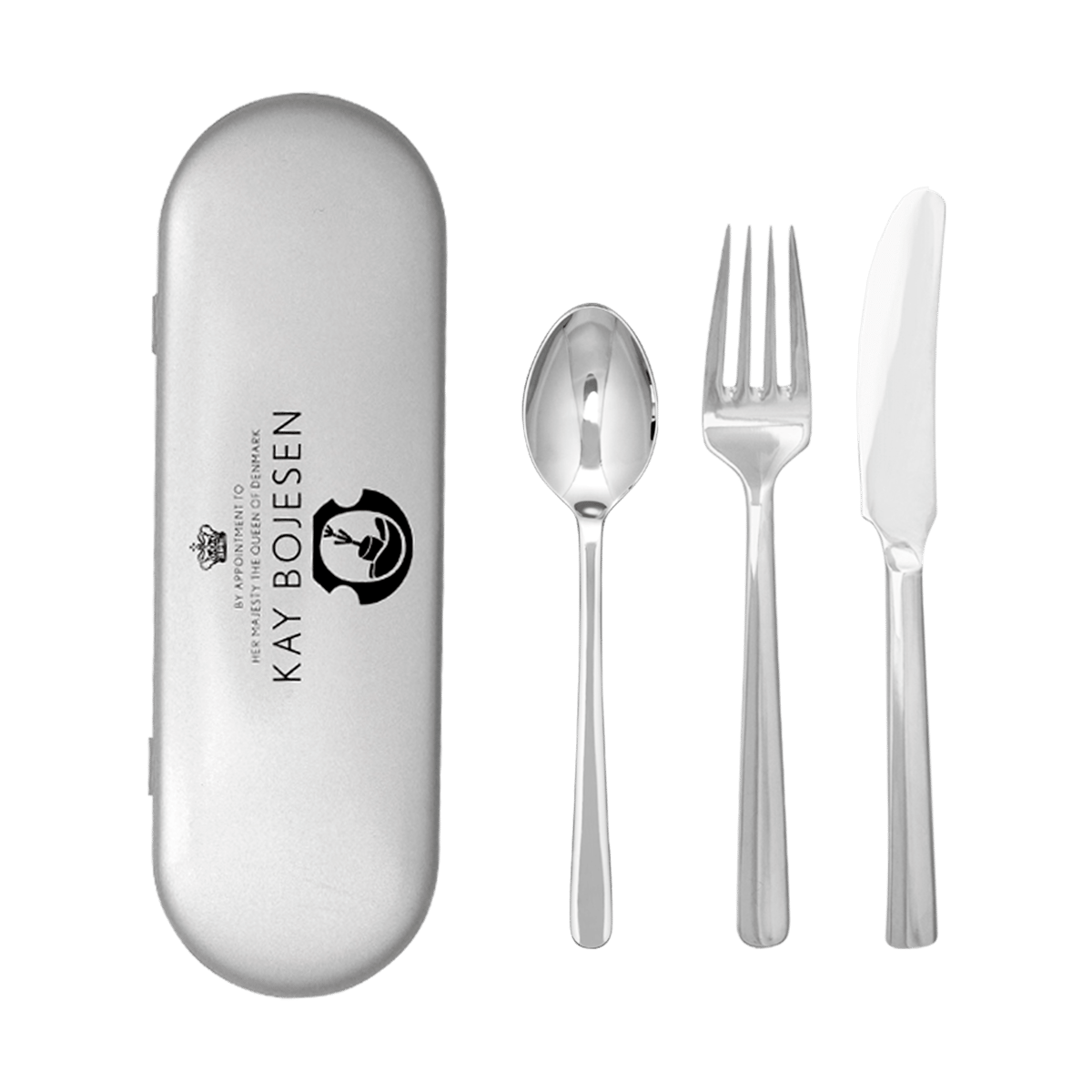 Kay Bojesen Grand Prix cutlery travel kit 3 pieces Polished steel