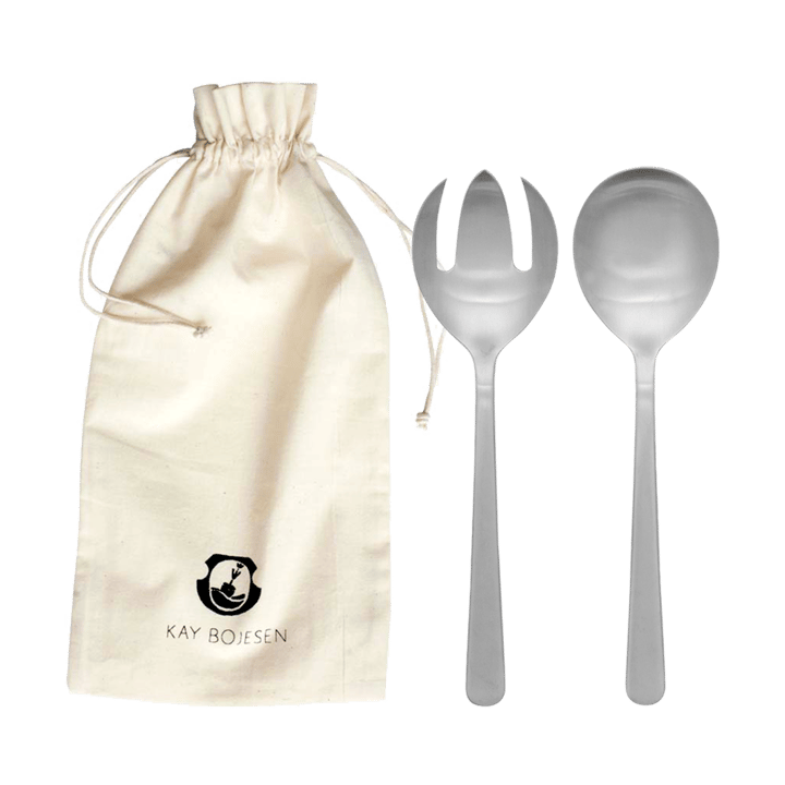 Grand Prix salad cutlery 18.5 cm 2 pieces - Matte steel - Kay Bojesen