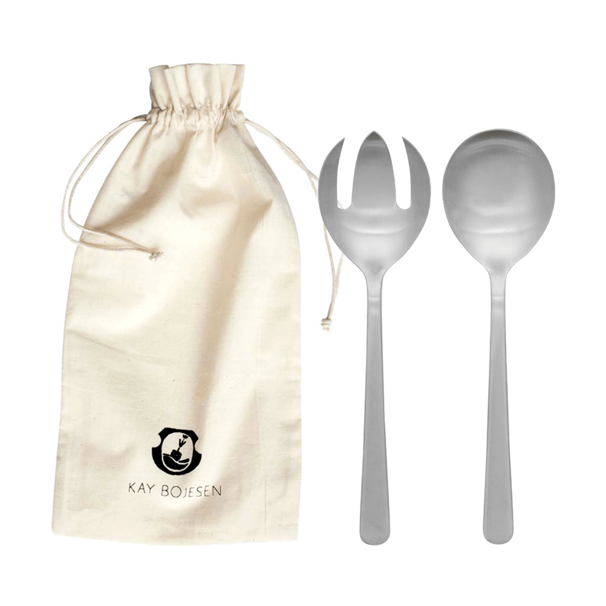 Kay Bojesen Grand Prix salad cutlery 18.5 cm 2 pieces Matte steel