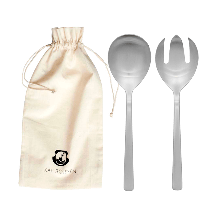 Grand Prix salad cutlery 23.5 cm 2 pieces - Matte steel - Kay Bojesen