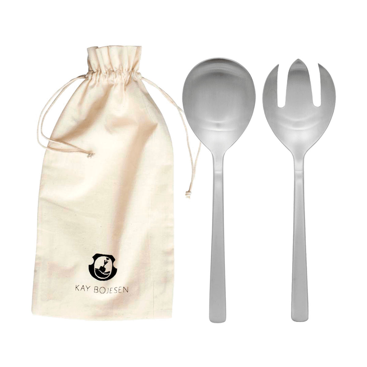 Kay Bojesen Grand Prix salad cutlery 23.5 cm 2 pieces Matte steel