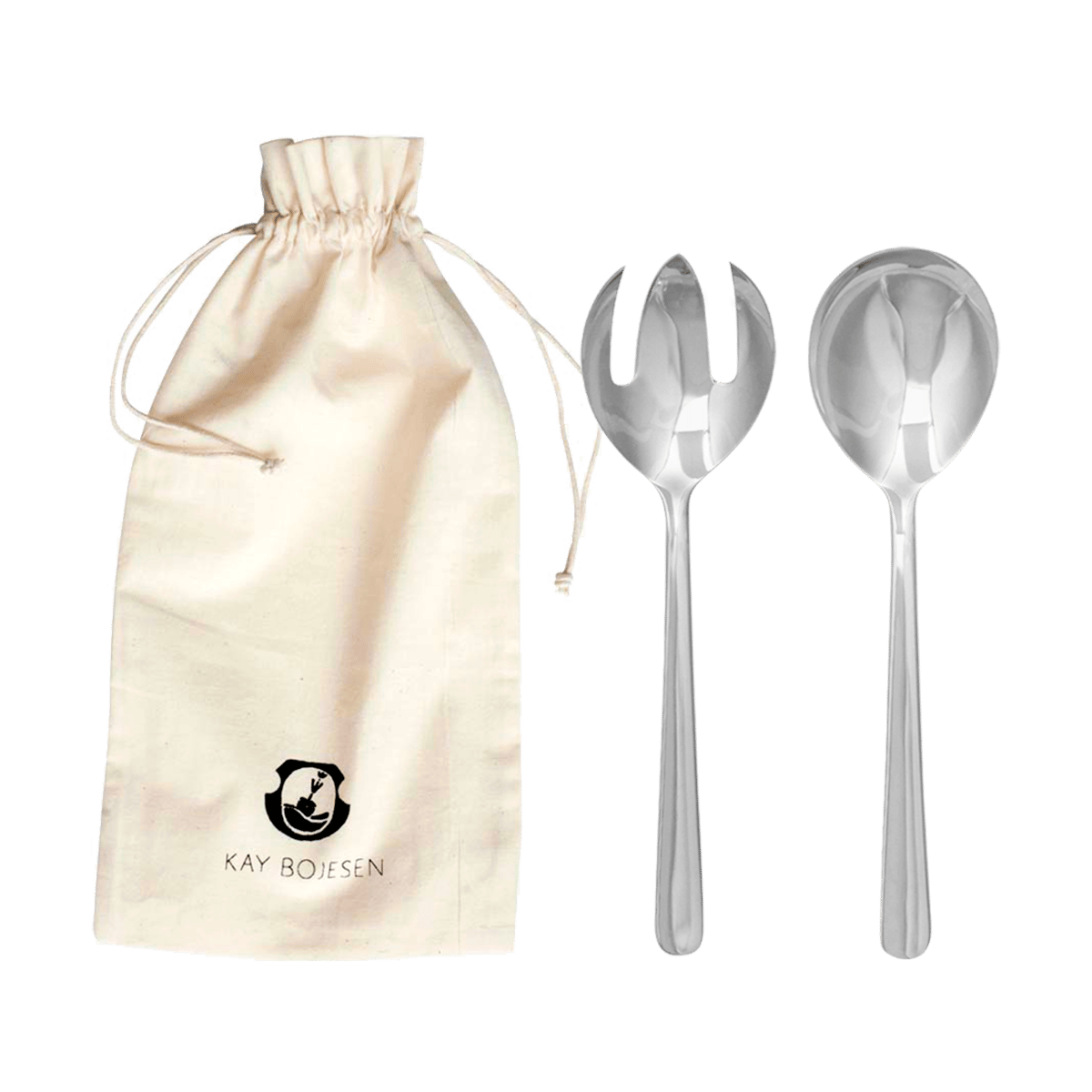 Kay Bojesen Grand Prix salad cutlery 23.5 cm 2 pieces Polished steel