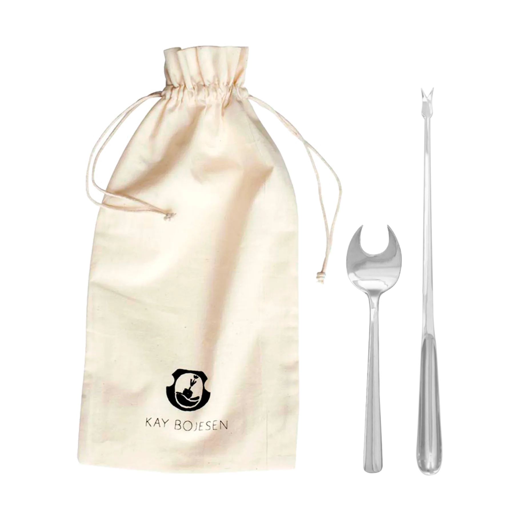 Grand Prix sea food cutlery 8 pieces, Polished steel Kay Bojesen