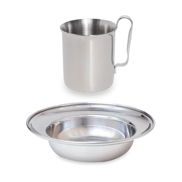 Kay Bojesen children's dinnerware 2 pieces - Polished steel - Kay Bojesen