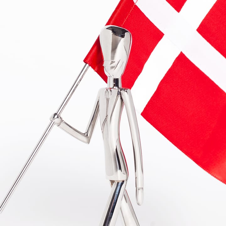 Royal Guard flag bearer figurine 18 cm - Polished steel - Kay Bojesen