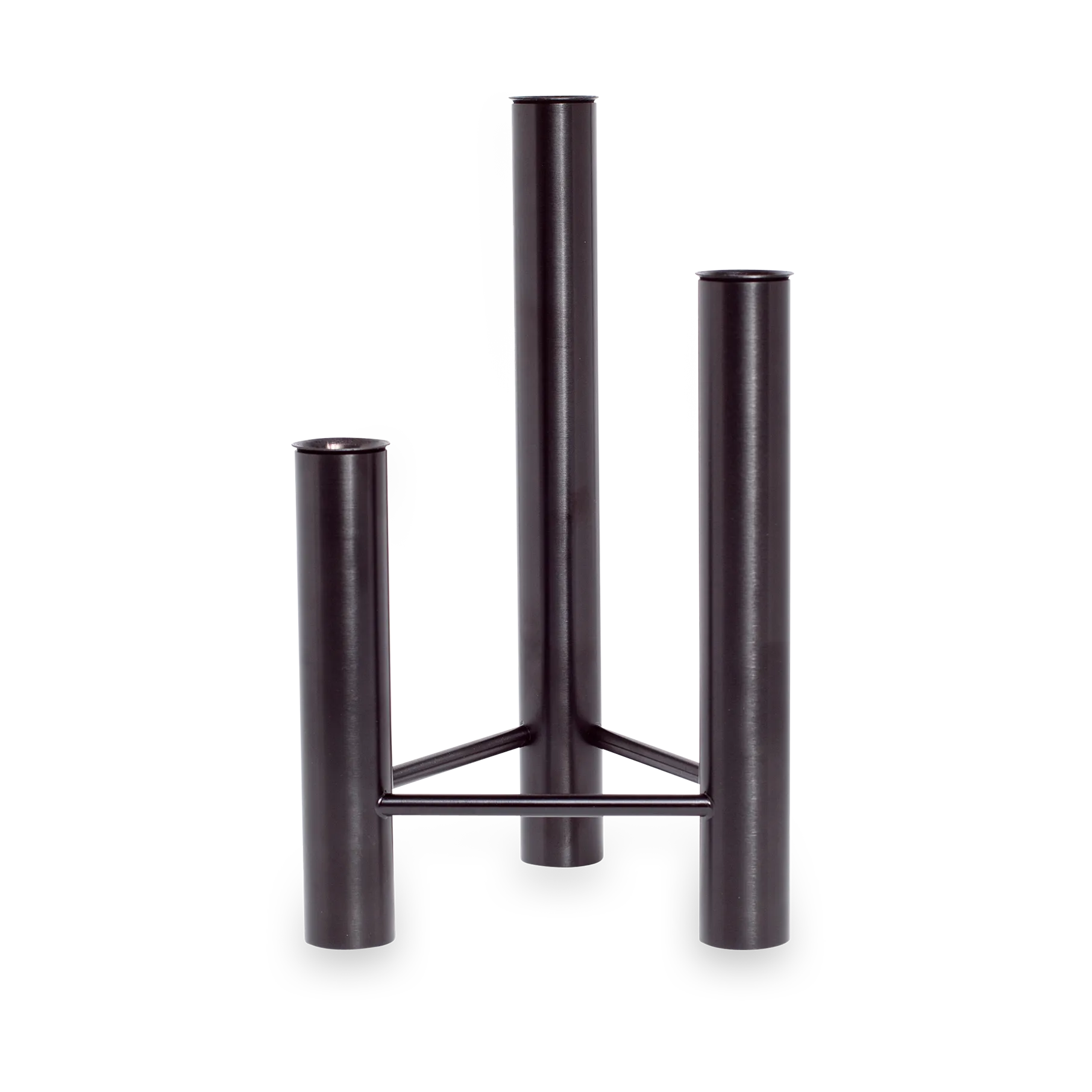 VISTA vase and candle sticks, Black Kay Bojesen